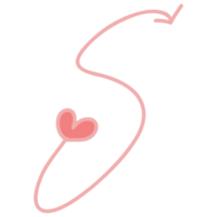 a heart shaped arrow with a line going through it png