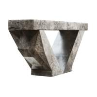 Close up of a concrete structure with geometric and angular design element png