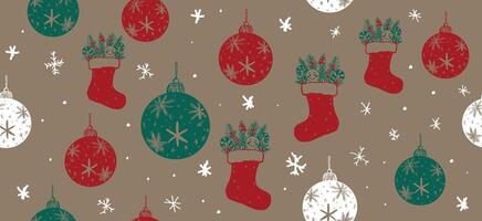 Christmas pattern on the golden background vector
