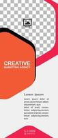 Hexagonal shapes Roll up design concept vector
