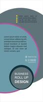 Circles with stroke roll up design vector