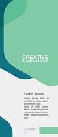 Creative hexagonal shapes professional roll up design vector