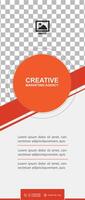 Vertical exhibition Roll up design concept vector