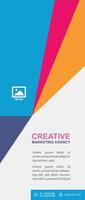 Professional roll up design with triangle colorful patches vector