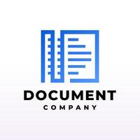 an illustration of a three documents. log for documents software. technology logo. vector