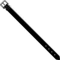 black silhouette of a classic belt with a buckle. Minimalist style, isolated on transparent background. Perfect for fashion, clothing, accessory design concepts. vector