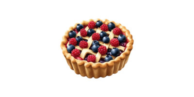 Berry pie tart with lattice top isolated on transparent background png