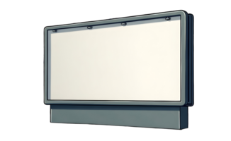 Blank billboard stands ready for advertising, showcasing its empty space., cut out png