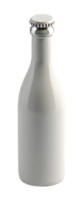 White bottle with metal cap isolated on transparency background, clean and simple design png