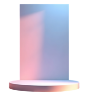 Pastel platform with soft gradient lighting and smooth surface for display png
