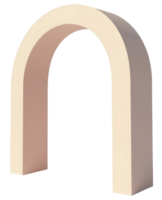 Simple beige archway structure with smooth surface and soft lighting png