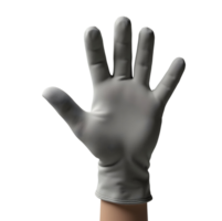 White glove on hand with fingers spread open isolated on transparency background png