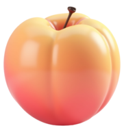 Peach fruit with smooth skin and warm gradient colors, fresh and ripe for eating png