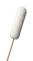 White fluffy duster with wooden handle isolated on transparency background for cleaning png