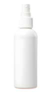 White spray bottle with smooth surface and ribbed spray nozzle for easy grip png