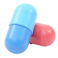 Two colorful capsules in blue and red with smooth shiny surface, symbolizing health and medicine png
