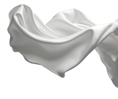 Smooth flowing white fabric with elegant curves and soft texture png