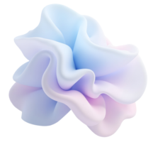 Soft pastel fluid form with smooth curves and gentle color transitions creating calming effect png
