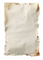 Aged paper texture with torn edges and stains, creating vintage and rustic feel png