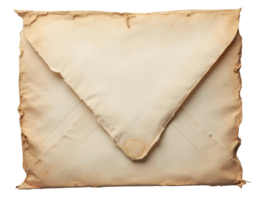 Old aged envelope with worn edges and vintage paper texture showing signs of time png