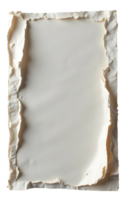 Torn paper frame with rough edges and blank center for creative use png