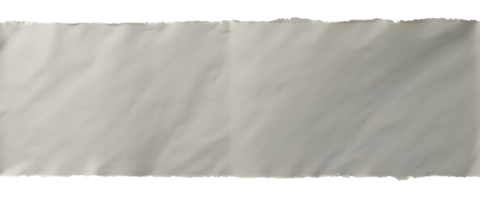 Torn paper texture with rough edges and soft shadows on transparency background png
