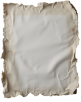 Torn paper frame with aged texture and rough edges, vintage style background png