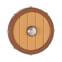Circular warrior shield game asset illustration png