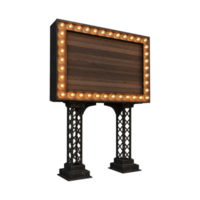 Brightly lit marquee sign, often with customizable letters, creating a vintage, showtime feel isolated background png