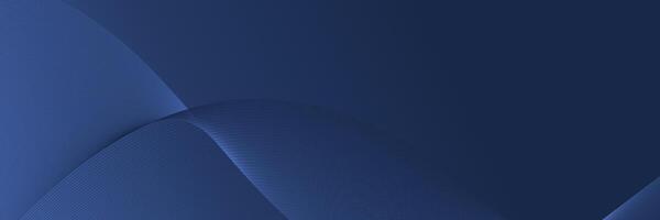 Abstract blue wave design with glowing light rays against. Abstract banner image in a blue color, with wavy lines in the left corner. It's a simple background. vector