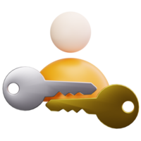 3D Icon User Key Access png