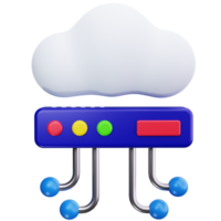 3D Icon Cloud Computing Node Links png