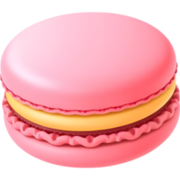 Pink and yellow macaron dessert png