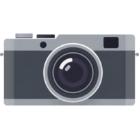 Retro Gray Camera with Large Lens png