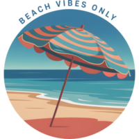 Beach Vibes Only Circular Design png