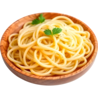 Spaghetti Pasta with Parsley Garnish png