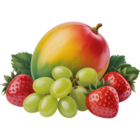 Fresh Mixed Fruits and Berries png
