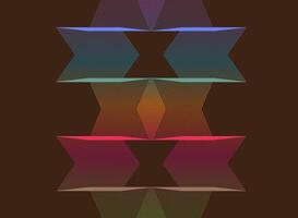 The colored lines form a symmetrical geometric pattern on a dark brown background, creating a modern and dynamic visual effect vector