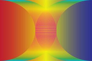 An abstract image with red to blue gradient and a symmetrical line pattern in the middle, forming a dynamic visual effect like a yellow glowing hourglass vector