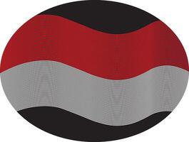The red and white Indonesian flag flying in a circle with a black background creates the impression of movement and the spirit of independence vector