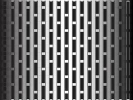 Symmetrical black and white vertical pattern, resembling a grid or bars with light gradation from the center to the edges which gives a three-dimensional effect vector