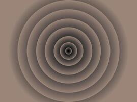 The image of concentric circles gradating from dark to light brown, creates a vortex-like or optical tunnel-like depth effect vector