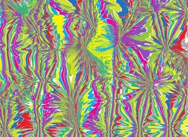 A brightly colored abstract pattern that resembles a burst of energy or an explosion of flowers, with sharp lines that spread out dynamically vector