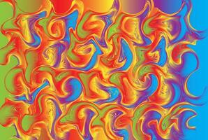 Abstract patterns with a mix of bright colors such as red, yellow, blue, and green. There are curved and wavy effects that create a dynamic impression vector
