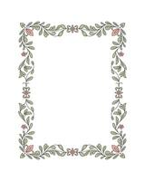 Elegant floral frame border design element vector