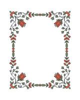 Floral frame border design element concept vector