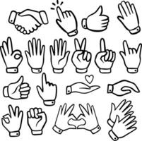 set icons of abstract curved thin arrows. Hand drawn rounded and curved grunge pointers. Isolated ink, fine drawn lines, for design. vector