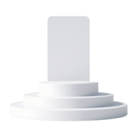 White podium with a blank vertical display for product presentation png