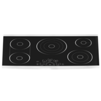 3d render electric induction cooktop with transparent background png