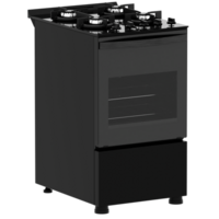 3d render compact gas range oven with transparent background png